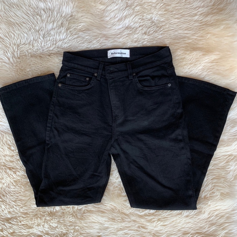 Black Flare Reformation Jeans
